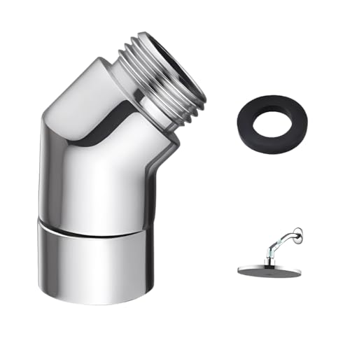 HMCEY Codo Alcachofa Ducha 135 Grados,Adaptador Ducha de Mano,Adaptador Cabezal Duchas,Adaptadors de Manguera,Adaptadors de Alcachofa de Duchas,Conector de Brazo de Duchas Móvil para Interfaz