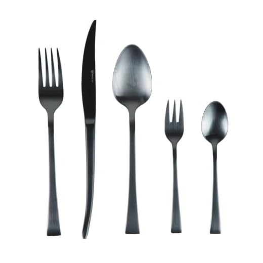 Faqueiro 30 Peças de Aço Inox Berna Preto Fosco - Wolff