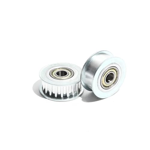 Durable 2pcs T5 18T with Teeth Idler Pulleys, Width 11/21mm Bore 5/6/7/8/10mm T5 Idler Timing Pulley Idler Bearing Pulley (Size : 6mm, Style : Width11mm)
