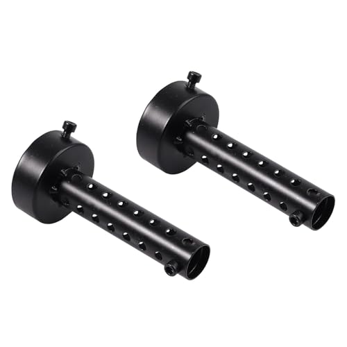 Bohaner 2pcs 60mm Universal Motorrad Auspuff Schalldämpfer DB Killer Schalldämpfer abnehmbare Motorrad Auspuff Endschalldämpfer Schwarz