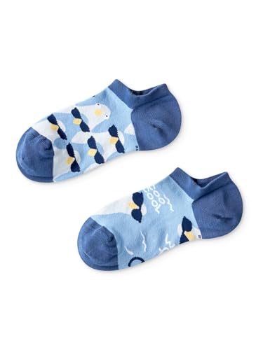 Dedoles Socken Unisex Damen Herren & Kinder Baumwolle viele lustige Designs 1 Paar Geschenk links rechts verschieden Farbe: Blau Motiv: Coole Tauben Sneakersocken Gr. 35-38