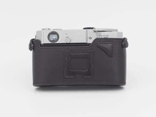 Funda de Cuero Marrón Oscuro para Cámara Canon P o Canon 7 miniatura 4