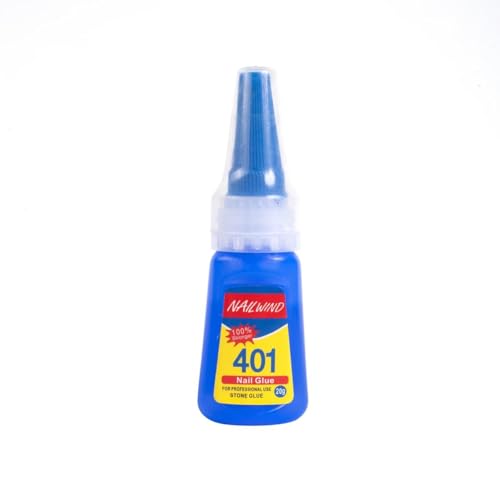 Image of NAILWIND Brush On Nail Glue for Press On Nails, 401 Extra Strong Nail Glue for Acrylic Nails, Waterproof Long Lasting, 2 PCS