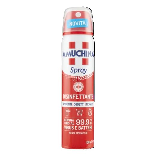 Amuchina Spray Disinfettante Virucida per Ambienti, Oggetti e Tessuti, 100 ml