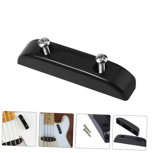 Toddmomy 1Satz Bass Daumenauflage Schwarze Fingerauflage für Bassgitarre mit Befestigungsschrauben für Anfänger und Profis Leicht und Tragbar Einfach