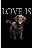 Love Is Curly-Coated Retriever Dog: Lined Journal Notebook Curly-Coated Retriever Gifts for Curly-Coated Retriever lovers | 6' X 9' | 110 Blank Lined