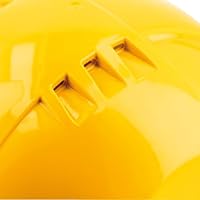 HÖGERT TECHNIK - Schutzhelm PLONER gelb, Bauhelm aus ABS, EN 397, Ratschensystem, Belüftung, Kinnriemen, Arbeitshelm für Baustelle & Industrie, Sicherheitshelm verstellbar – Ansicht 4