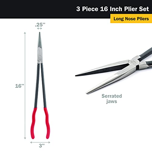 Image of Titan 60787 3-Piece 16-Inch Long Nose Pliers Set