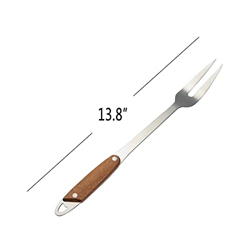 Cand Two Prong Fork, Stainless Steel Cook Forks Meat Fork, 13.8" BBQ Fork