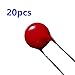 20pcs Industrial Red Varistors V68ZU2P P68Z2 68V 250A, Disc 7MM Voltage Dependent MOV Varistor AC40 DC56 910pF