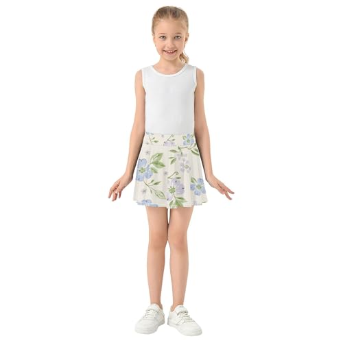 Athletic Skirt Girls with Shorts Flowy Running Skirt for Little Girl Cheer Skirt with Pockets3