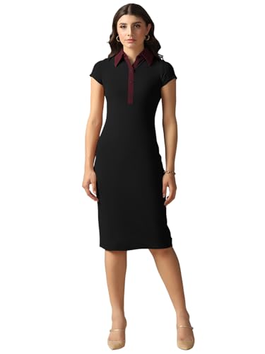 Image of Selvia Western Lycra Plain One Piece Bodycon
