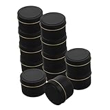 WRITWAA 12 Stück Teiliges Schwarze Matte Metall kerzendosen mit Deckel Langlebige Aromatherapie kerzenbehälter aus Weißblech Vielseitige Leere Kerzengläser für DIY kerzen und Aufbewahrung