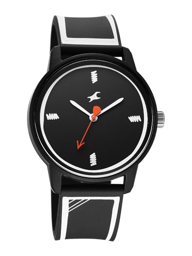 Image of Fastrack Tees Zine with Black Dial Black Silicon Strap Watch for Unisex - 38145PP05W