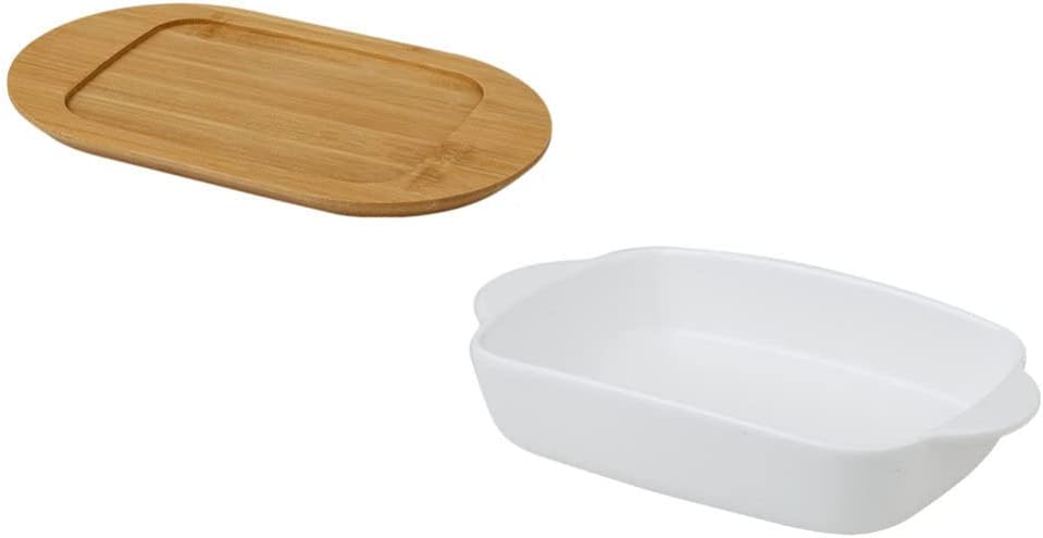 Cabilock 1set Double Handle Baking Tray Cover Versatile Roasting Dish for Microwave Oven for Baking Desserts Meats Vegetables and More