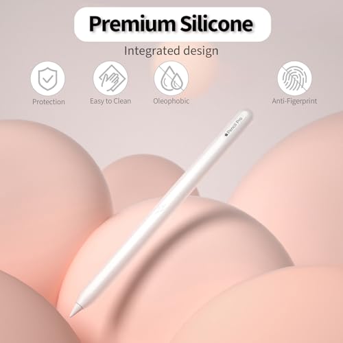 Image of Ultra Thin Protective Pencil Cover for Apple Pencil Pro &Apple Pencil 2nd Gen Silicone Case Sleeve Compatible with Apple Pencil Pro (Transparent)