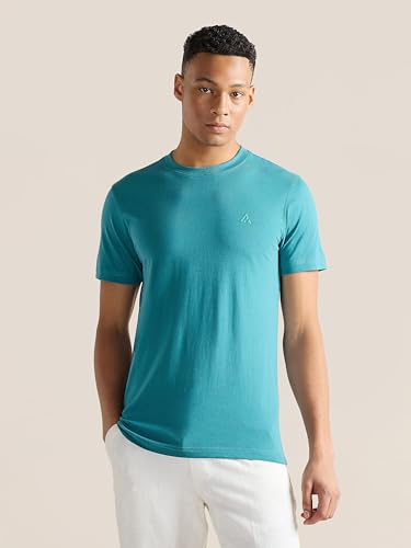 Image of Clans & Hans Men's Super Combed Cotton T Shirt, Regular Fit Round Neck Tshirt, Half Sleeves, Plain T-Shirt for Men