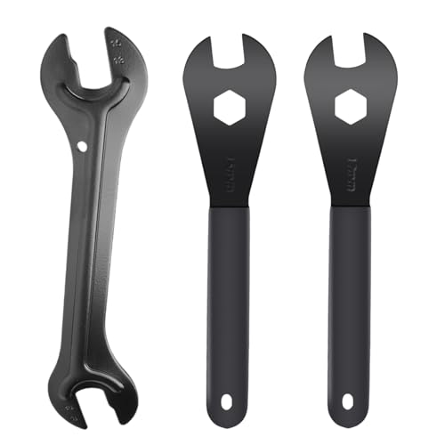 Greyoe Llave Inglesa Cónicas para Bicicleta (13/14/15/16/17 mm), Llave para Pedal, Herramienta para Bicicleta, Tuerca Del eje del Cubo de la Rueda, Removedor de Instalación, Llave para Ciclismo