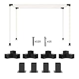 Outsunny Pergola-Bausatz, DIY-Pergola-Halterungen mit 3-Wege-Pergola-Eckhalterungen und Pfostenfuß für 4' x 4' (tatsächlich 3,6' x 3,6') Holz, 8 Stück inklusive Schrauben