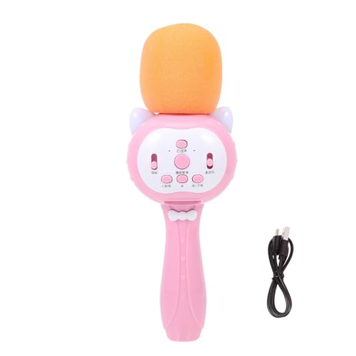 YARNOW 1 Ensemble Microphone sans Fil pour Musical Cartoon Karaoké pour Chanter et Amuser Famille Micro Éducatif Portable