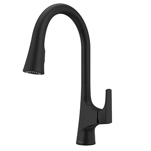 Pfister GT529-NRB Norden Pull Down Kitchen Faucet with Magnetic Docking Spray Head, Matte Black