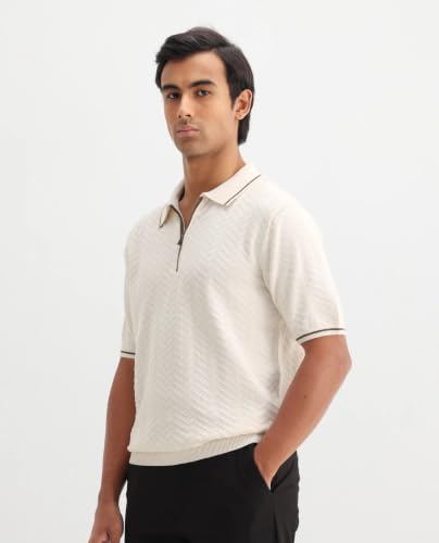 Image of Rare Rabbit Regular fit Textured Polo