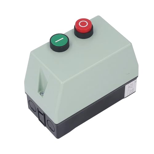 Fockety Arrancador de motor eléctrico magnético, monofásico 3Kw, trifásico 5.5Kw Arrancador de motor magnético con enchufe a prueba de agua, caja de interruptor magnético