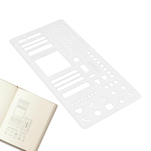 Plantillas de calendario para planificadores, plantillas de calendario, accesorios de regla de dibujo, para manualidades, listas de diarios, sellos punteados, álbumes de recortes, planificación