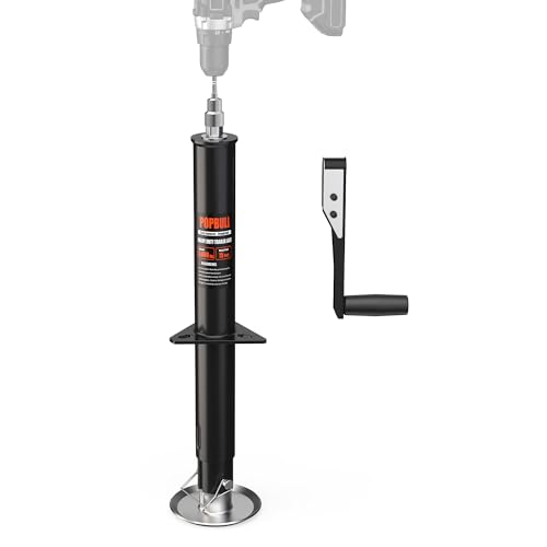 5000lbs A-Frame Trailer Jack 30 Lift 20-24V Cordless Drill Compatible with Adjustable Drop Leg for RV Trailer Horse Trailers Utility Trailers