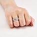Handmade Turkish Authentic Jewelry Round Shape Cut Topaz 925 Sterling Silver Band Ring for Gift for Ladies Size ALL