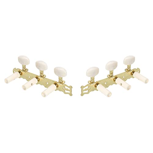 PATIKIL Acoustic Classical Guitar Machine Heads Tuning Keys Pegs String Tuners, White Buttons, 1 Set, / - Image 4