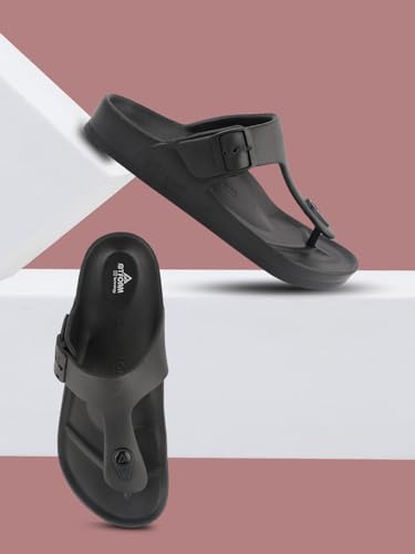 Image of Men's Lightweight Comfort Slides Single Buckle Slip-on Adjustable EVA Orthopedic Flat Slippers.