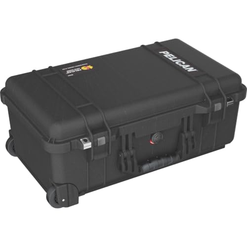 Image of Pelican Protector 1510 Case with Foam and Push Button Latches (Black) | Multi-purpose hard shell case for camera, equipment, gear and pistol