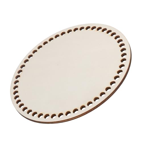 QUARKZMAN Base per Cestino All'Uncinetto in Legno di 5,5 Pollici, Fondo per Borsa All'Uncinetto in Legno Grezzo per Cestini Artigianali, Borse All'Uncinetto Lavori Maglia