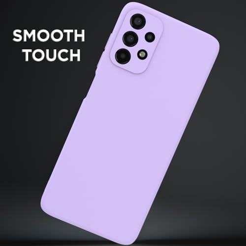 Image of Outlouders Back Cover for Samsung Galaxy A13 4G / A13 5G | Camera Protection | Durable Soft Matte Silicone Bumper Case (Purple)