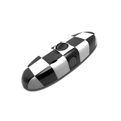 YaaGoo Interior Rear View Mirror Cover Stick for MINI Cooper 2004-2013,Checkered