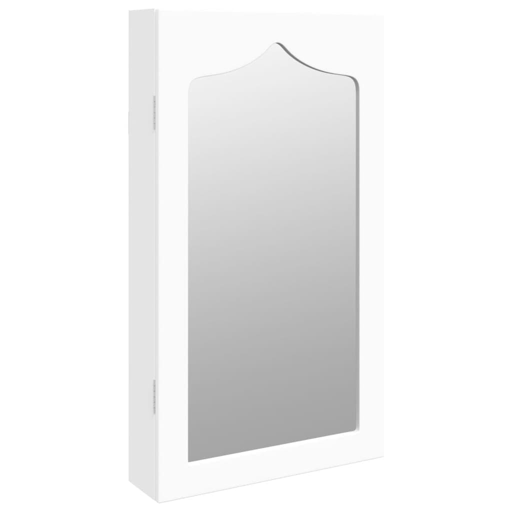 Espejo con Joyero de Pared Blanco 37,5x10x67 cm