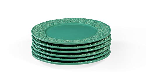 Pratos rasos Bouquet Garni, Coleção Ervas, 6 unidades, Verde Fresco, Acervo Panelinha, Marrakech