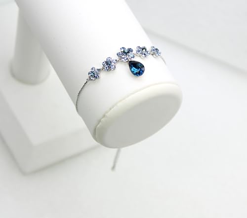 Image of Faship Gorgeous Rhinestone Crystal Floral Necklace Earrings Set
