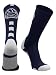 Volleyball Logo Crew Socks (Navy/White, Medium)