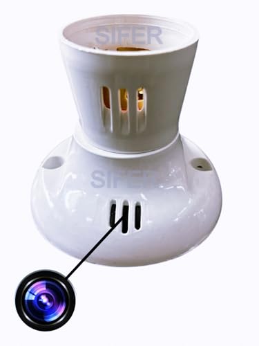 Image of SIFER 1080P WiFi Bulb Holder Hidden Camera with Audio and Video Recorder | Remote Monitoring | Cloud & SD Card Support Upto 128 gb | Lookcam App Controlled | Nanny cam Hidden Camera for Home & Office