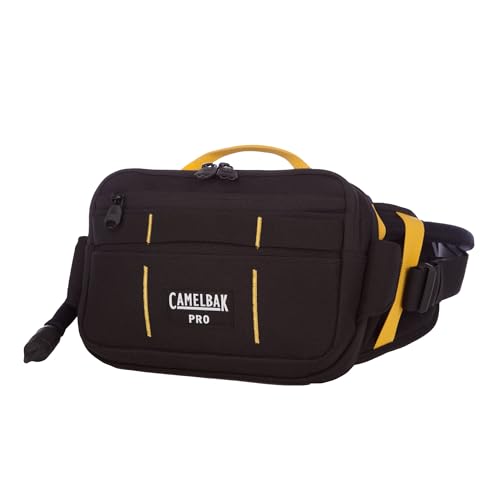 CamelBak Riñonera de hidratación profesional de lona de poliéster 1200D resistente con rejillas de ventilación y correa ajustable, Negro -, Talla única, Depósito aislado de 50 onzas