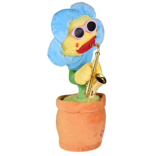 Eoixuqba 30cm Dancing Cactus Singing Sunflower Singing Flower Dancing Music Plush Sunflower Toy Mobile Function Funny 80 Songs With Lights Speaking Interactive Toy Birthday For Kids