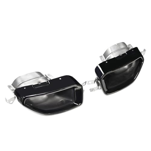 Silenciador tubo de escape cuadrado negro para Serie 3 G20 G21 320i 330i de acero inoxidable 3