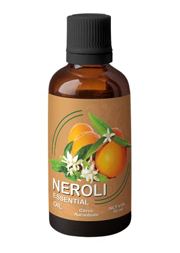 Image of Heilen Biopharm Neroli Essential Oil - 50 mL Bottle Pack of 1,For Calming & Soothing Scalp & Body, (Citrus aurantium)