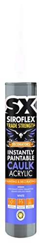 SX Siroflex Instantly Paintable Decorators Caulk White, Immediately Overpaintable Acrylic Sealant, Reduces Craze Cracking - Image 3