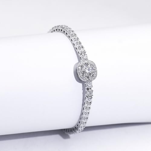 Tennis Bracelets for Women I Moissanite Charm Bracelet I 18K Gold Plated Sterling Silver Bracelet3