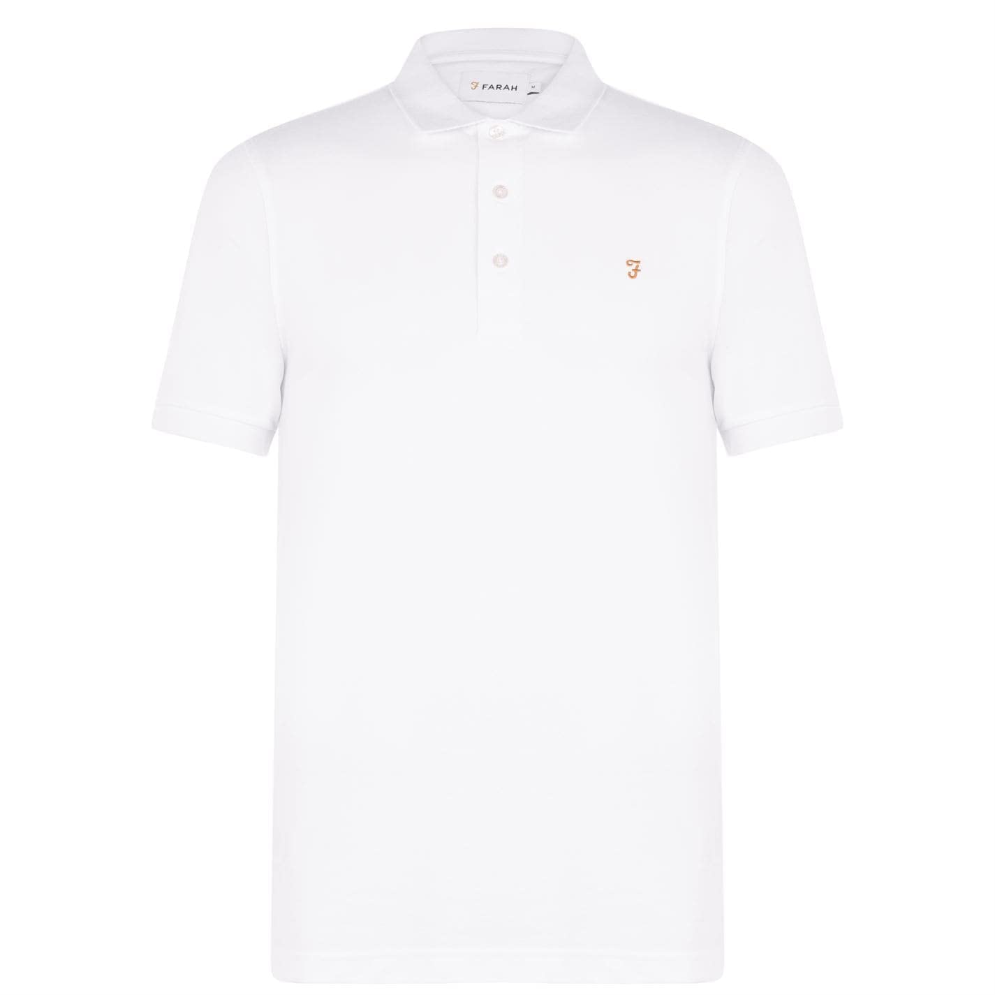 Farah Men's Short Sleeve Polo Shirt - White 104 - Large