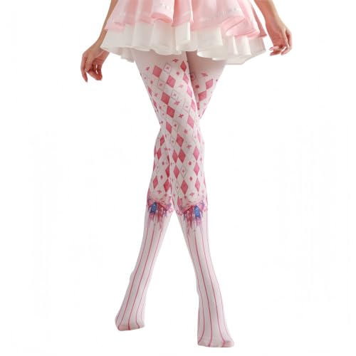 Image of Sahabowi Women's Sheer Tights, Digital Print Designs Stockings