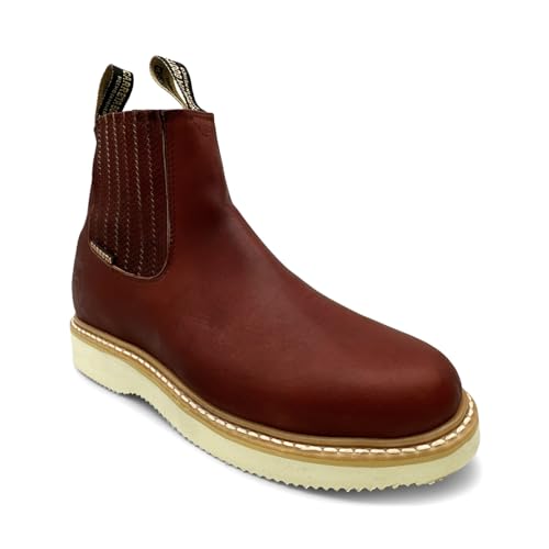 Men’s Short Ankle Western Cowboy Boot, Mens Leather Soft Toe Work Boot